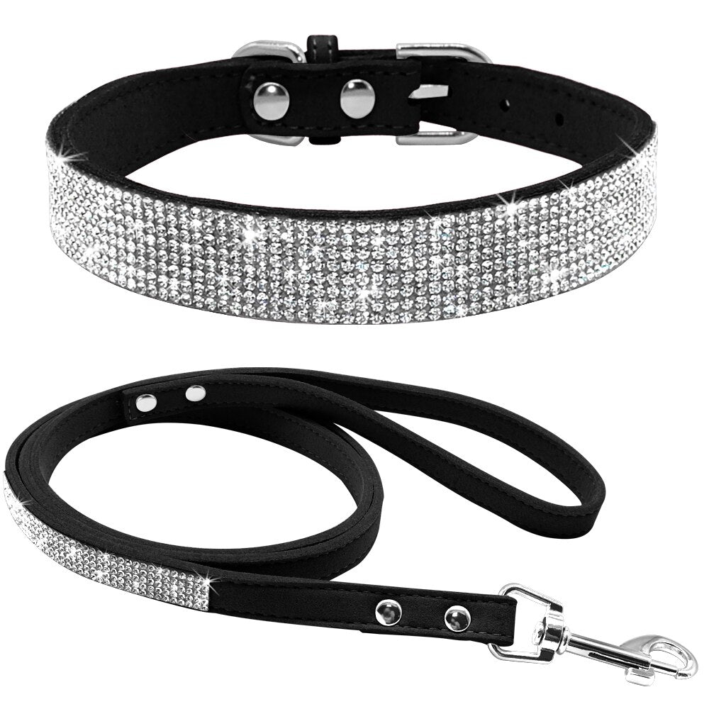 Cute Sparkling Pet Collar & Leash Set