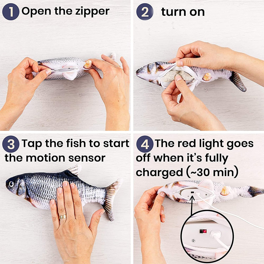 Interactive Electronic Floppy Fish Toys