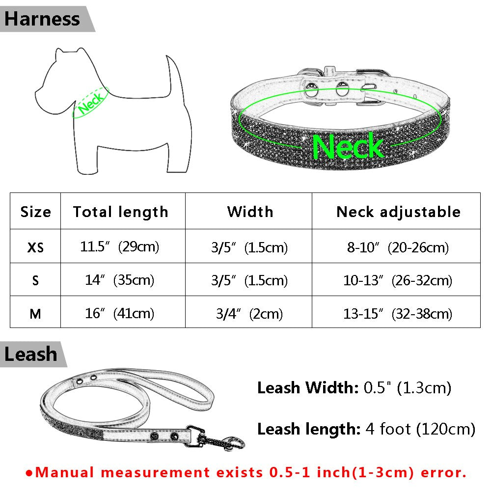 Cute Sparkling Pet Collar & Leash Set